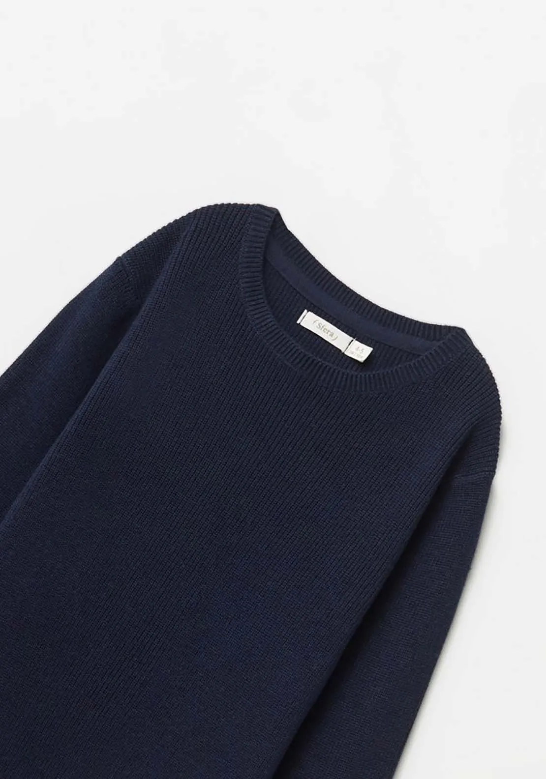 Plain Knit Jumper - Navy / Blue