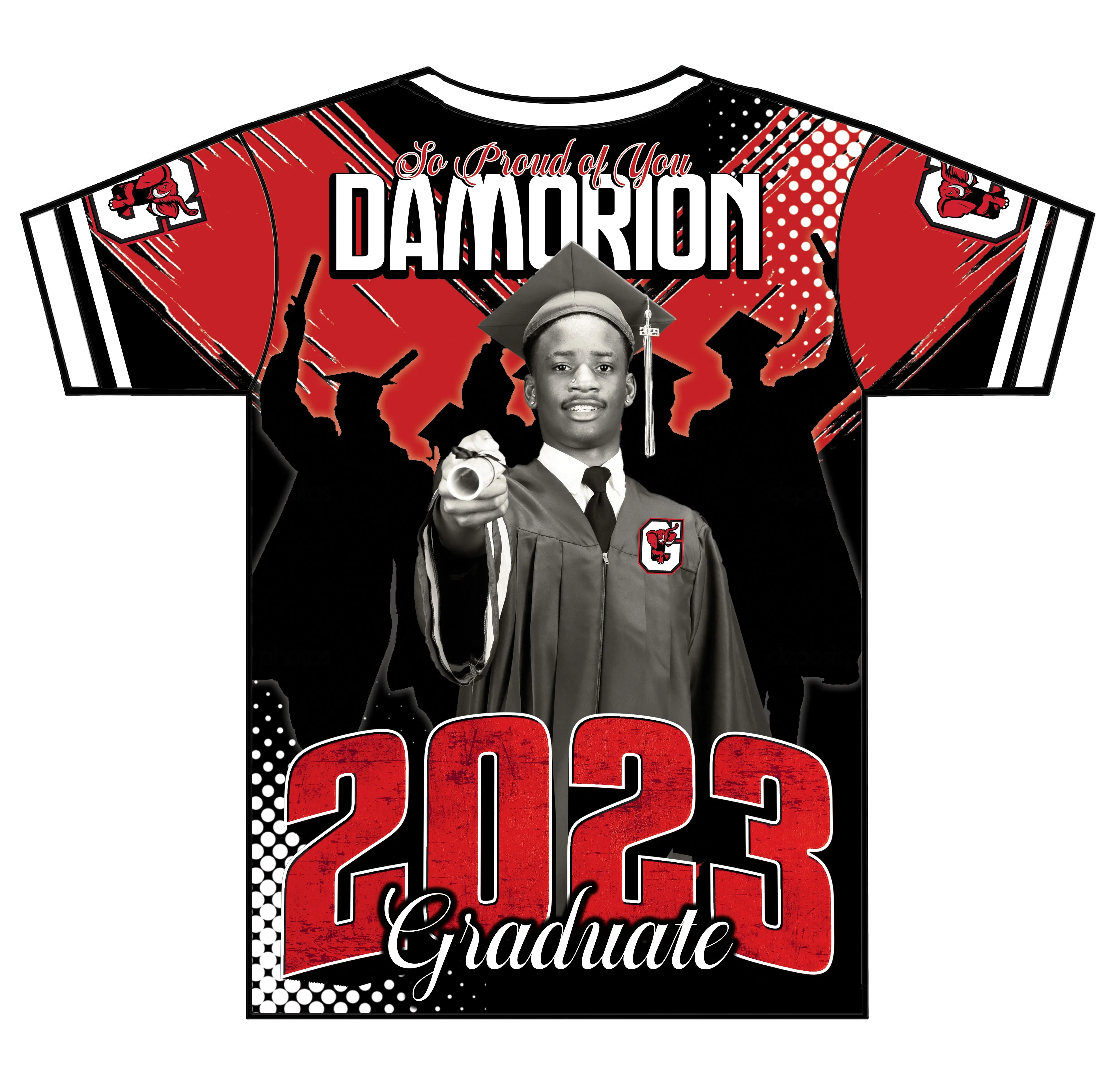 "Damorion" Custom Designed Graduation 3D shirt