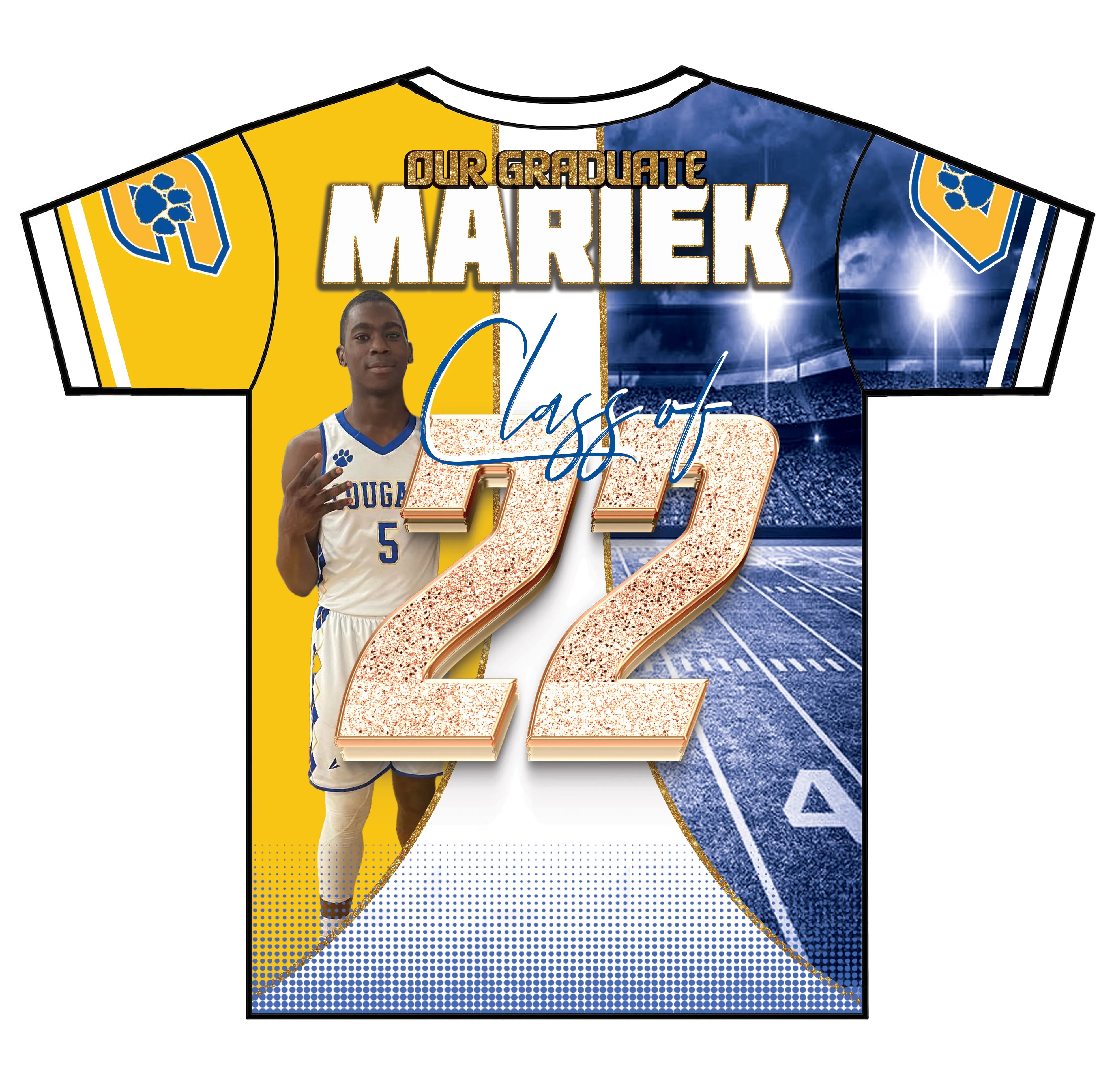 "Mariek" Custom Designed Graduation 3D shirt