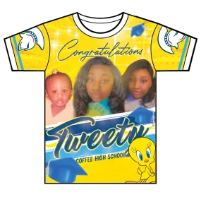 "Tweety" Custom Designed Graduation 3D shirt