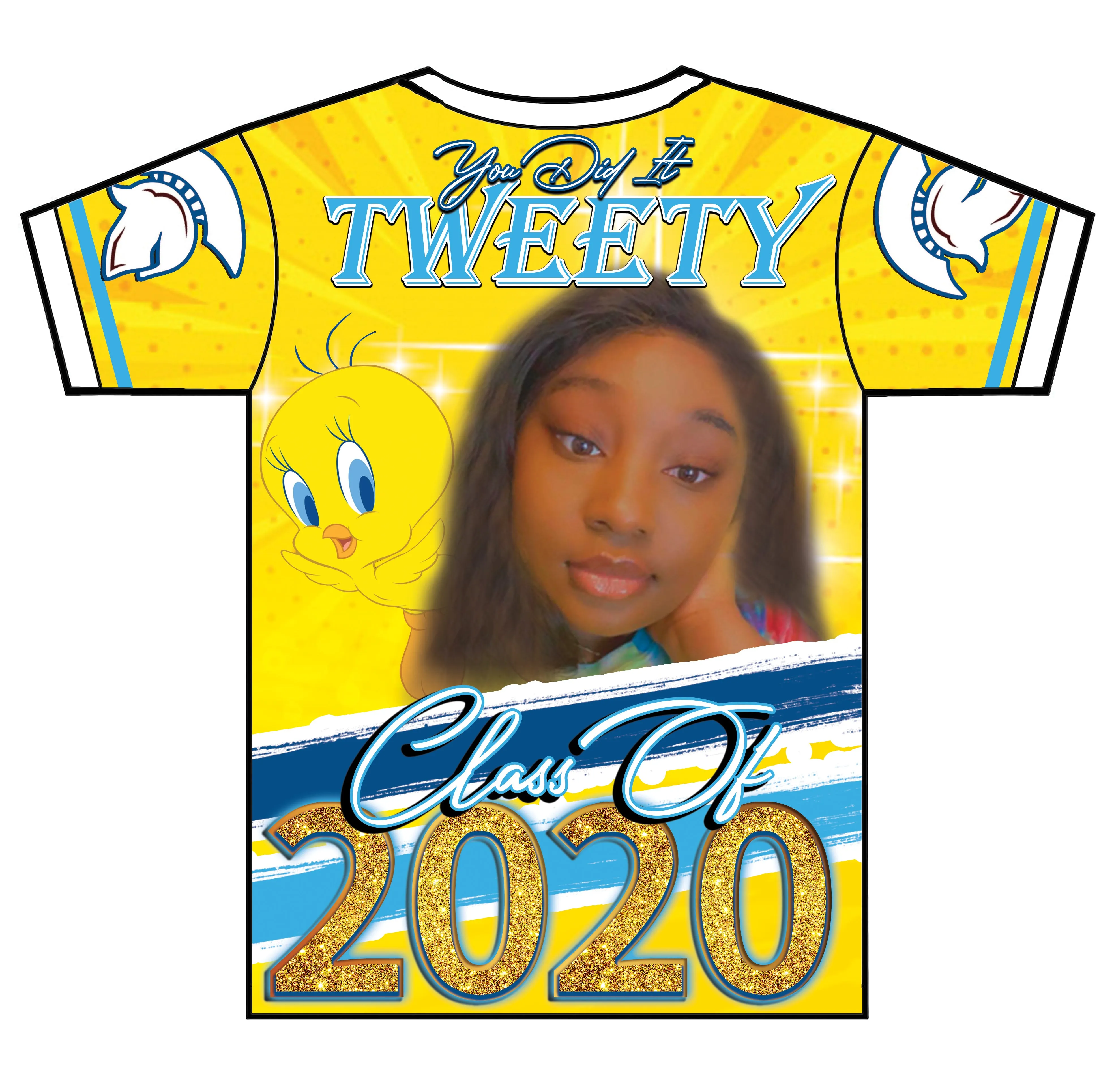 "Tweety" Custom Designed Graduation 3D shirt