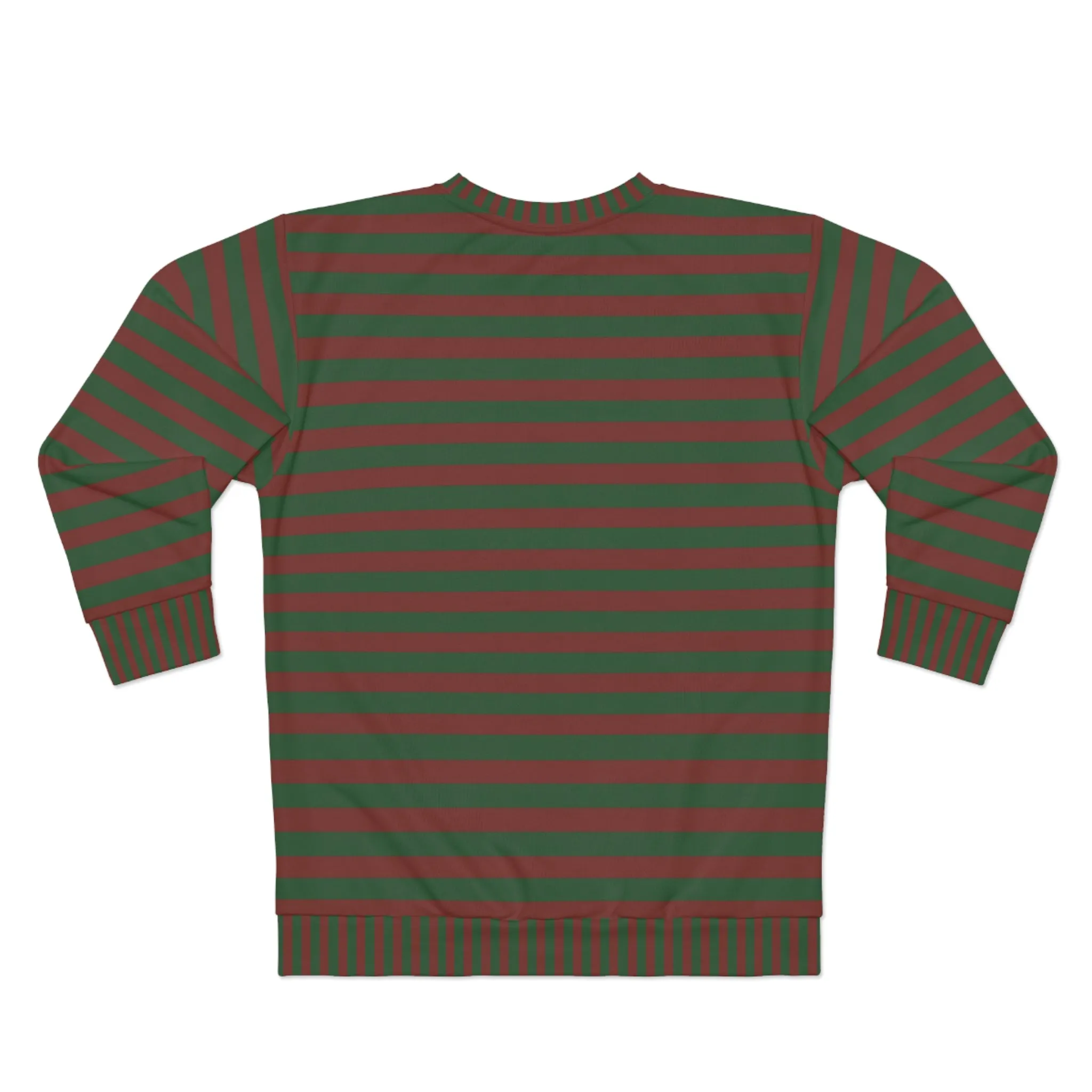 Red And Green Striped Sweater For Men And Women