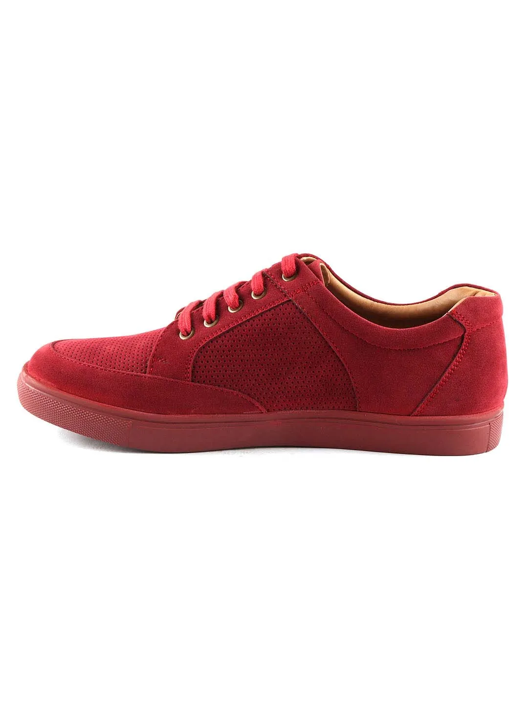 Red Casual Lace-ups