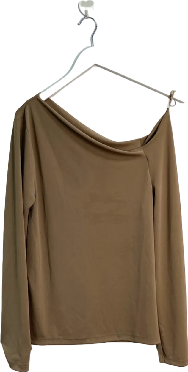 River Island Brown Boat Neck Top UK 14