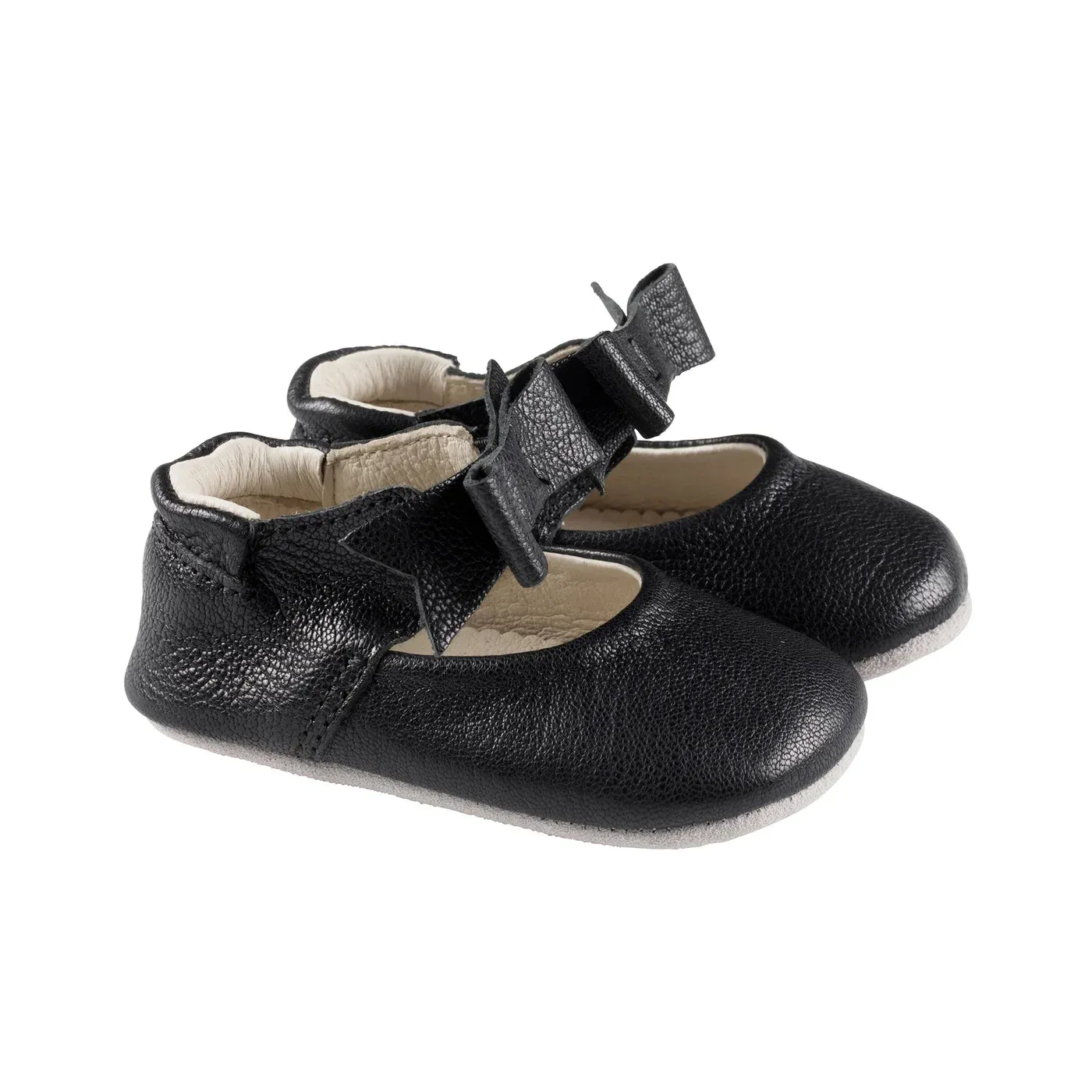 Robeez Black Sofia First Kicks Baby Shoe