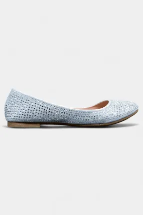 Silver Sparkle Sienna Flats