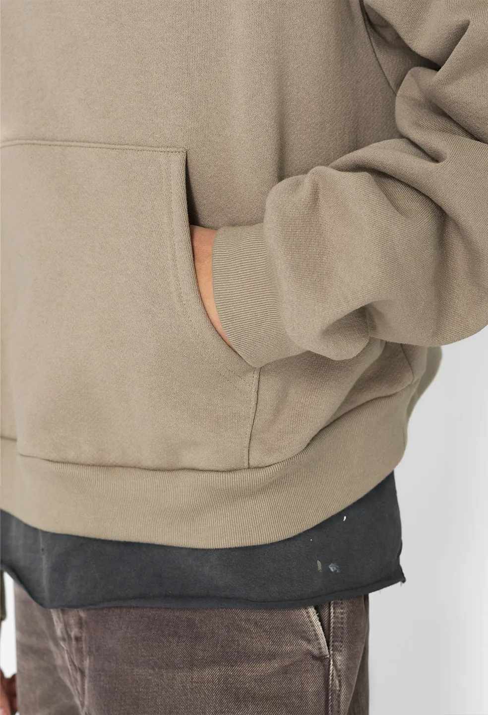 Studio Fleece Tilted Hoodie / Dove