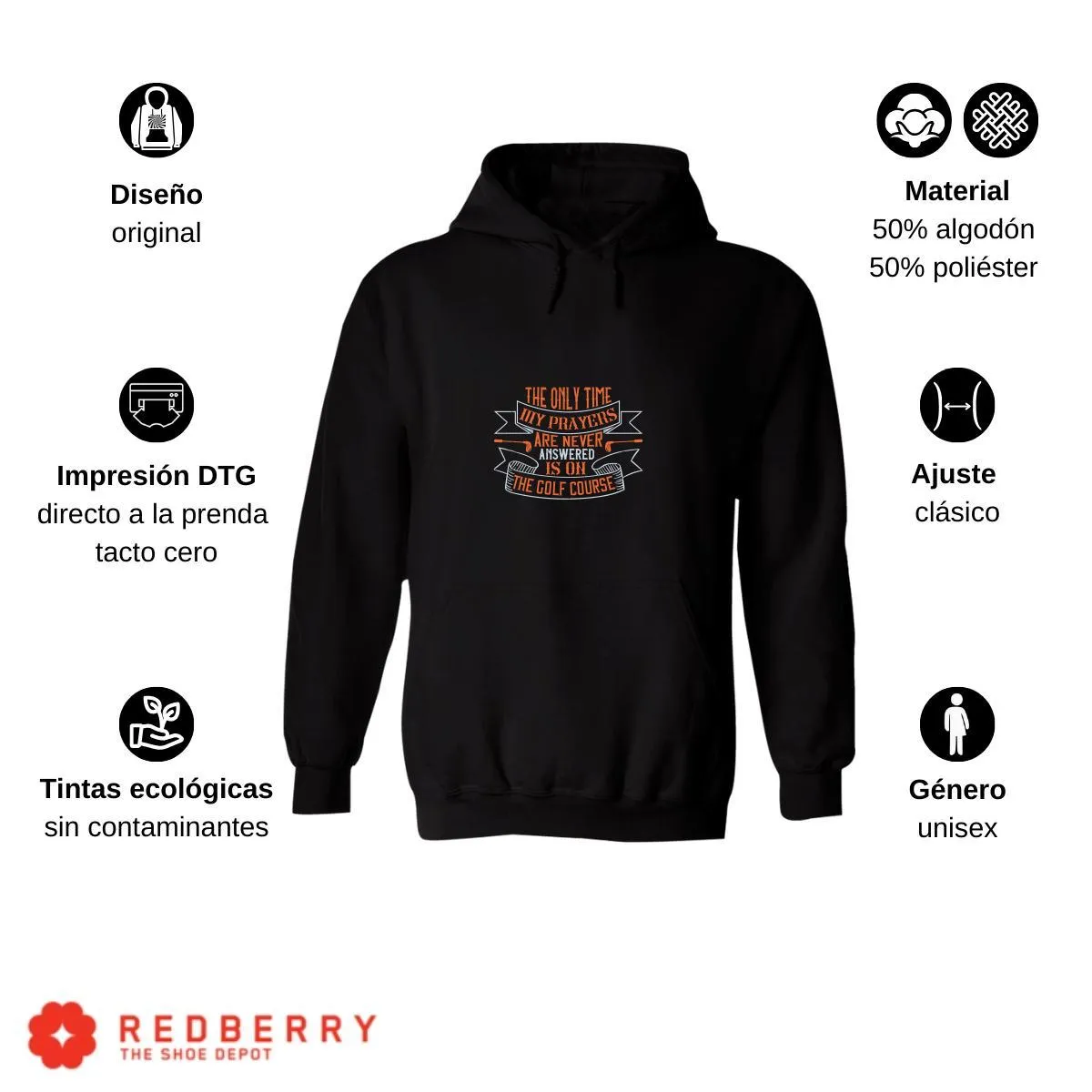 Sudadera Hombre  Hoodie Golf Deporte Frases 041