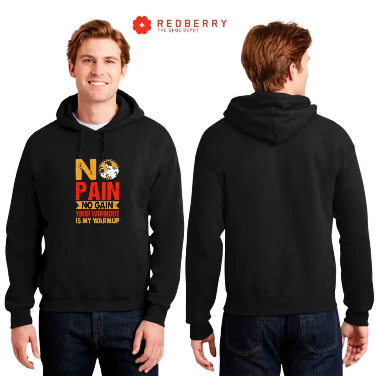 Sudadera Hombre  Hoodie Gym Ejercicio Fitness 010