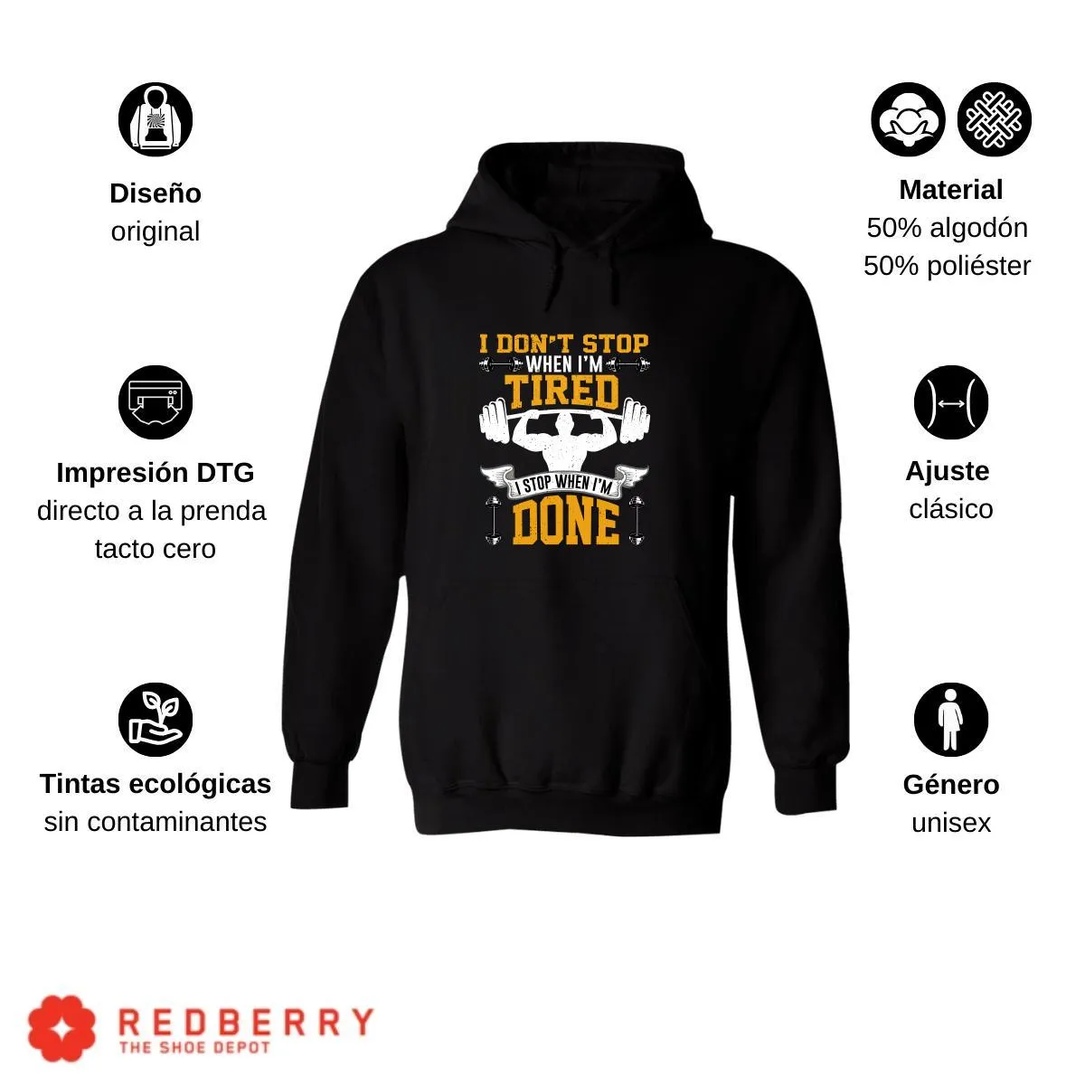 Sudadera Hombre  Hoodie Gym Ejercicio Fitness 017