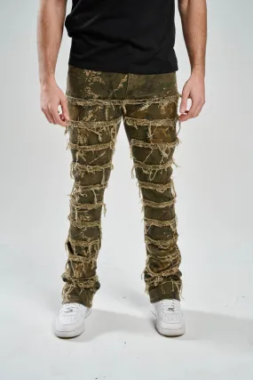 Taker Stretch Hunter Camo Stacked Pant (Olive)