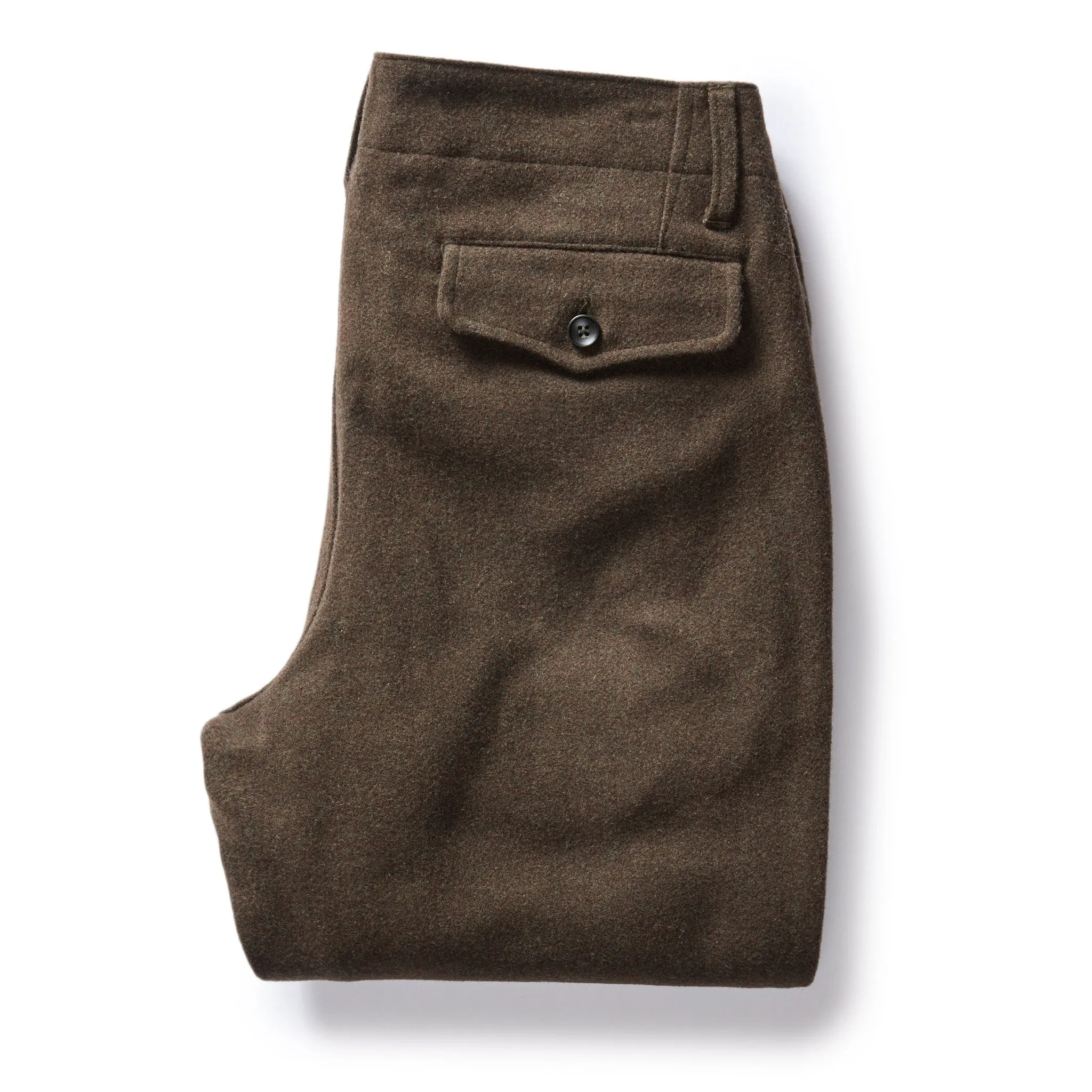 The Carnegie Pant in Army Herringbone Wool