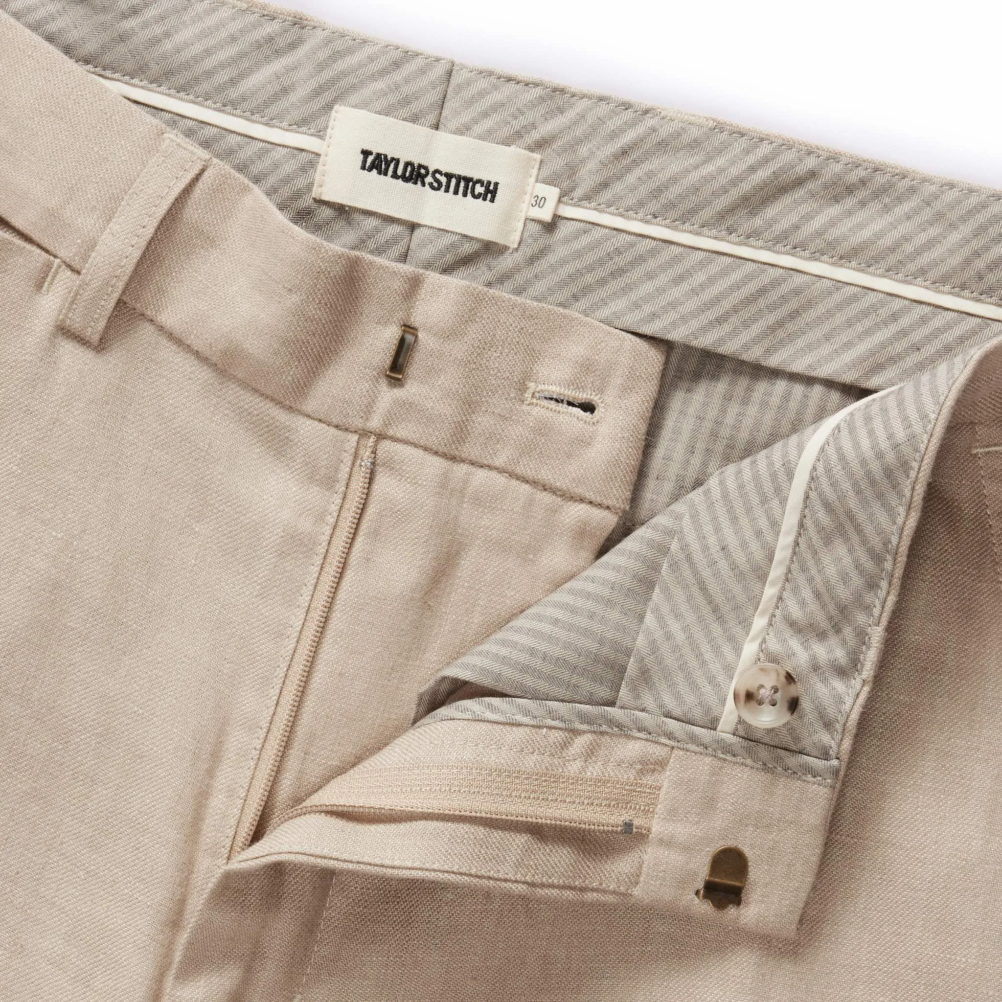 The Sheffield Trouser in Natural Linen