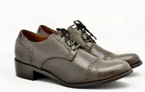 Toe cap derby brogue  | Choc | Calf