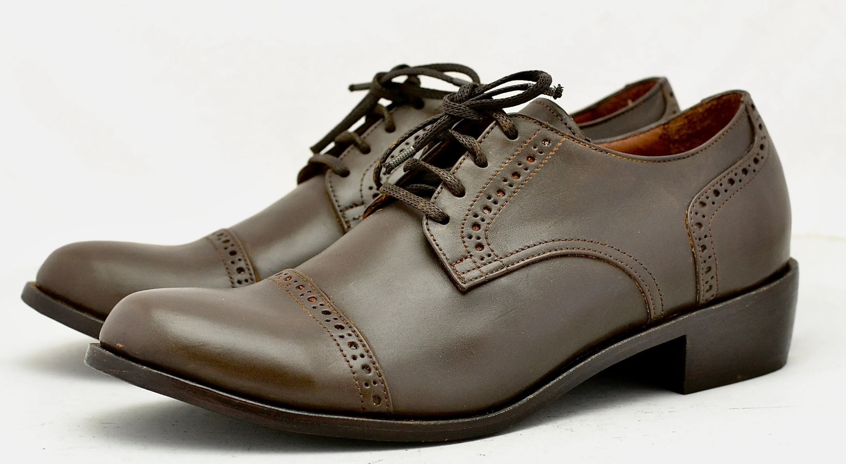 Toe cap derby brogue  | Choc | Calf