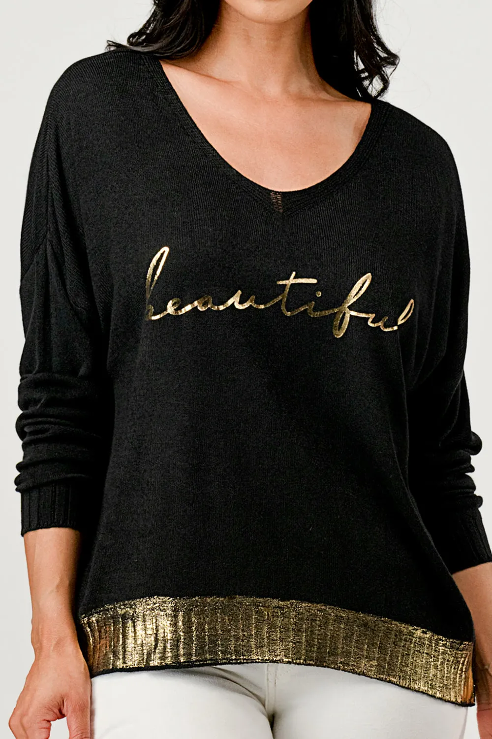 V Neck Beautiful Modal Sweater