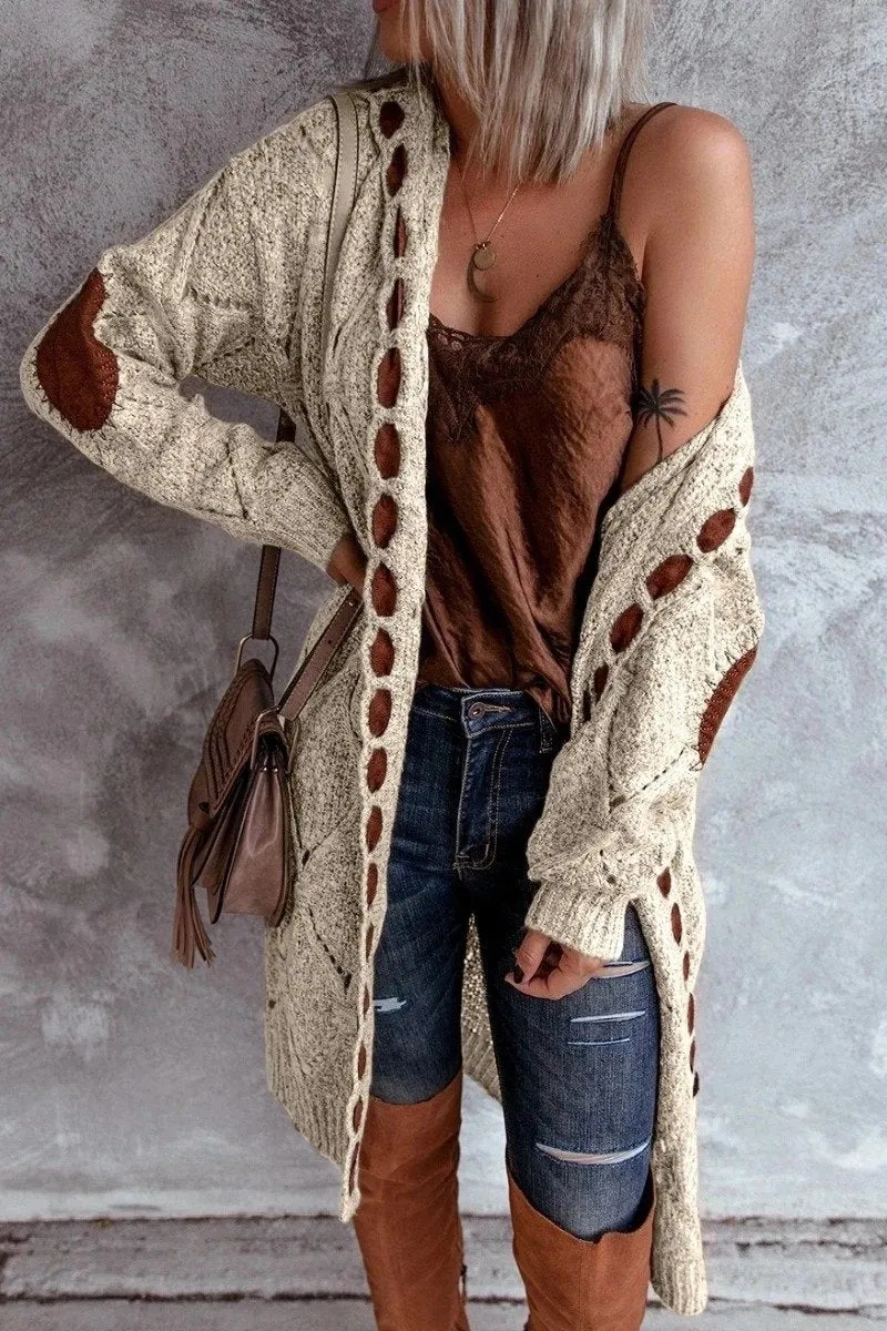 Women Knitting Long Sleeves Cardigan Sweaters