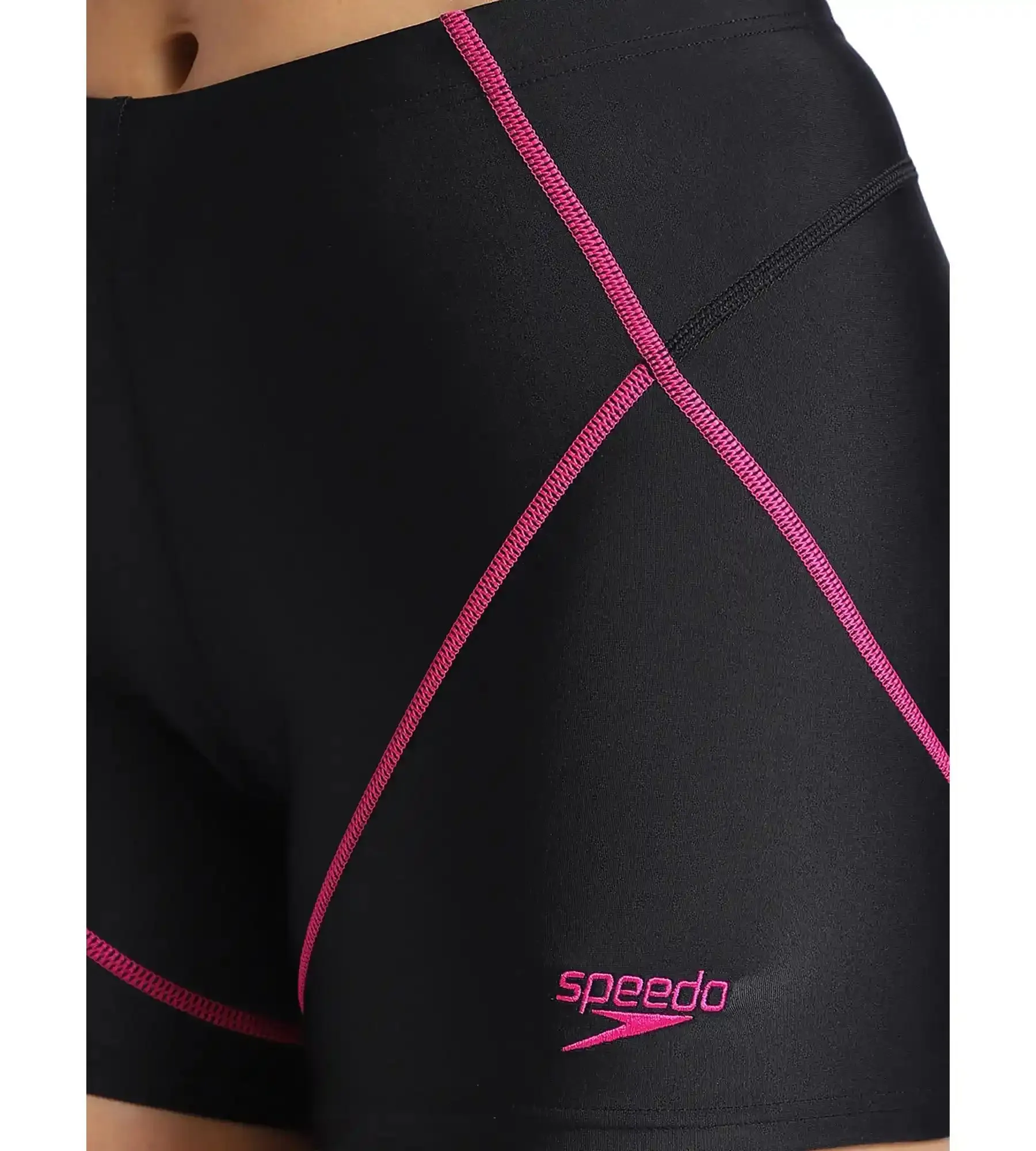 Women's Endurance Sport Shorts - Black & Electric Pink