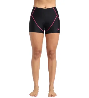 Women's Endurance Sport Shorts - Black & Electric Pink